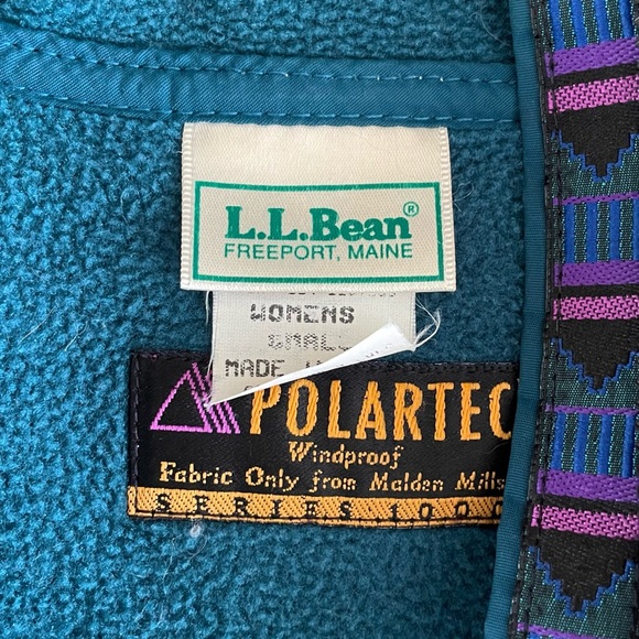 LL Bean fleece anorak size S - Picture 5 of 7
